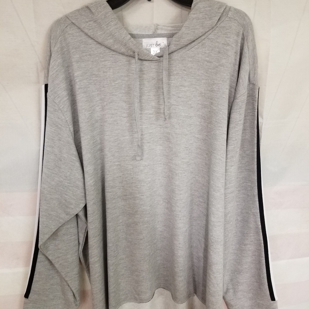 Just Be Heather Grey Hoodie Pullover